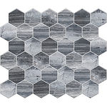 Haisa Black Honed Hexagon Marble Mosaics 10 3-8x12.jpg