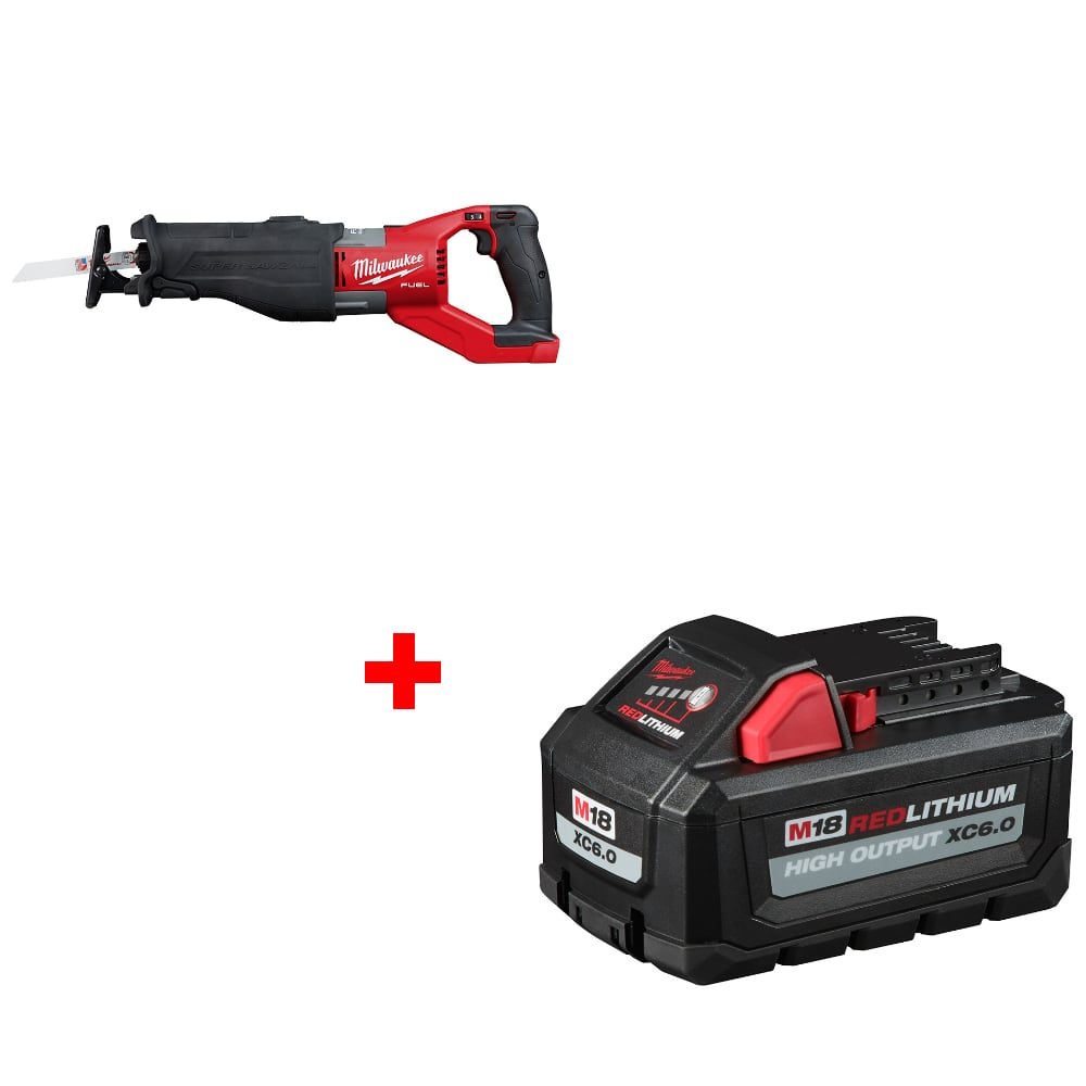 Milwaukee 2722-20 M18 FUEL SUPER SAWZALL w/ FREE 48-11-1865 XC6.0 Battery Pack