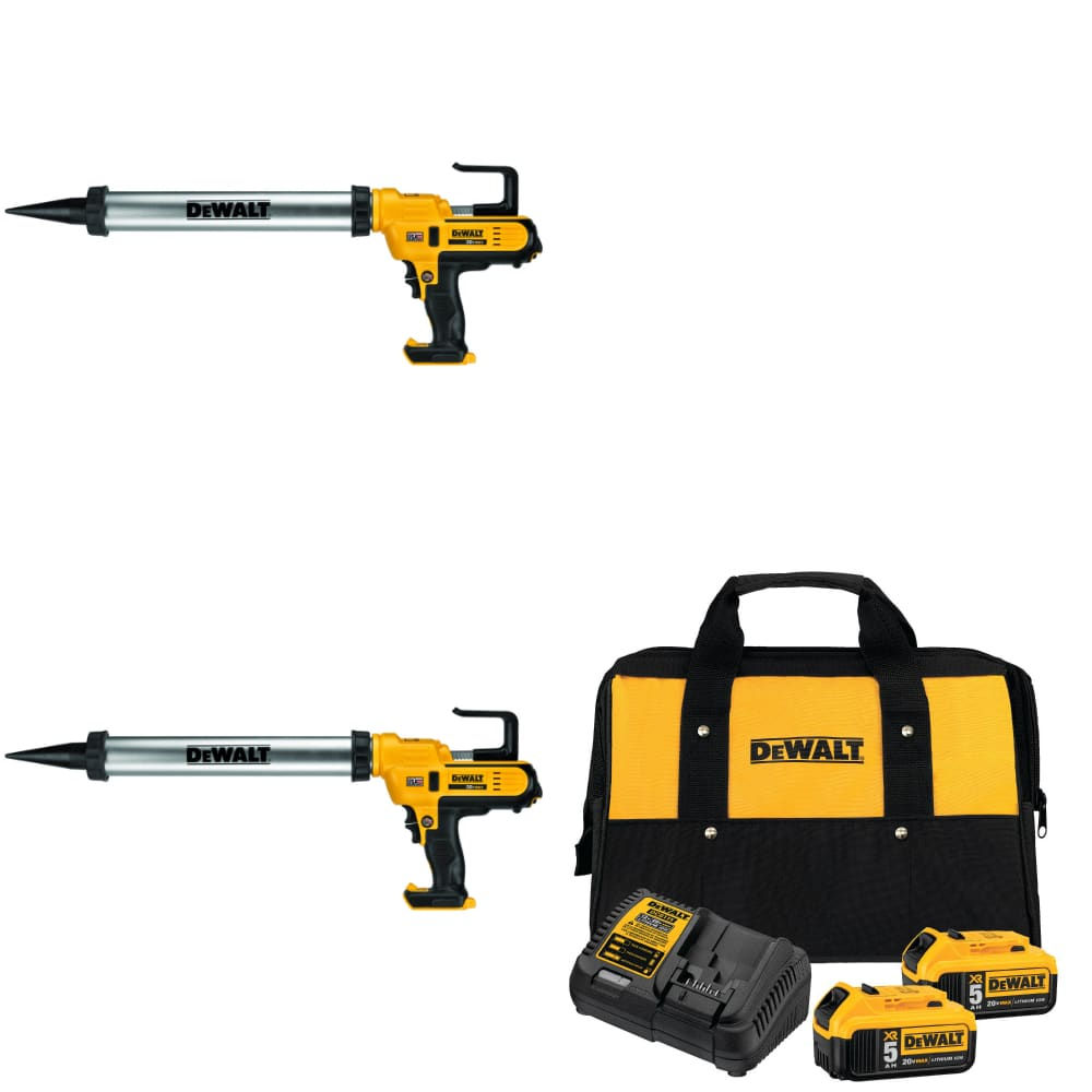 DeWalt DCE580B 20V 600ml Adhesive Gun 2-Pack w/ FREE DCB205-2CK 20V Battery-2Pk