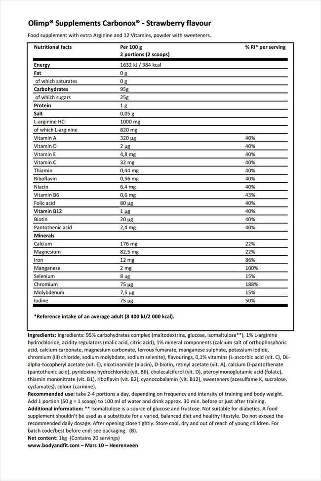 Thumbnail: CARBONOX - OLIMP SPORT NUTRITION