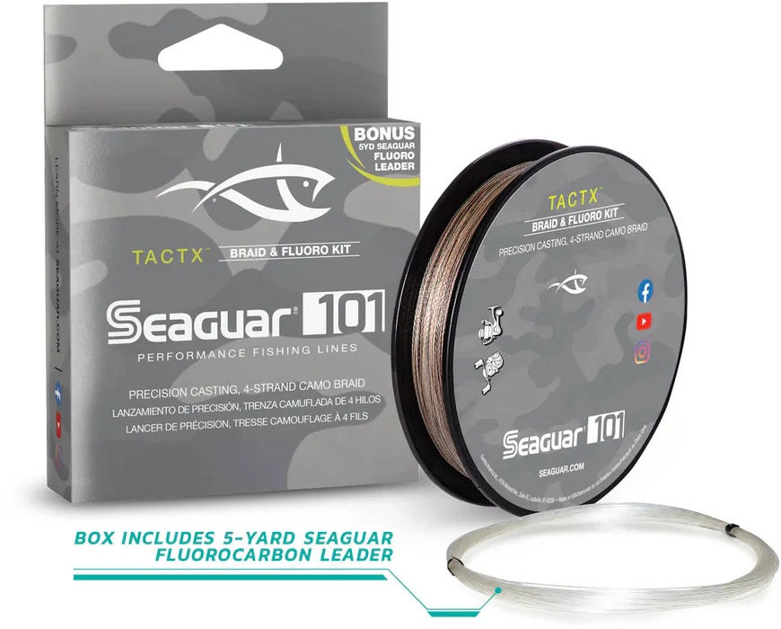 Seaguar Tactx Braid & Flouro Kit Fishing Line, 150 Yards
