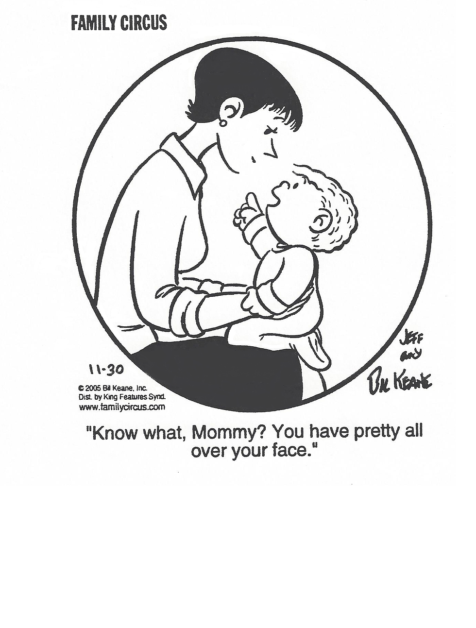 Family Circus Pretty Face