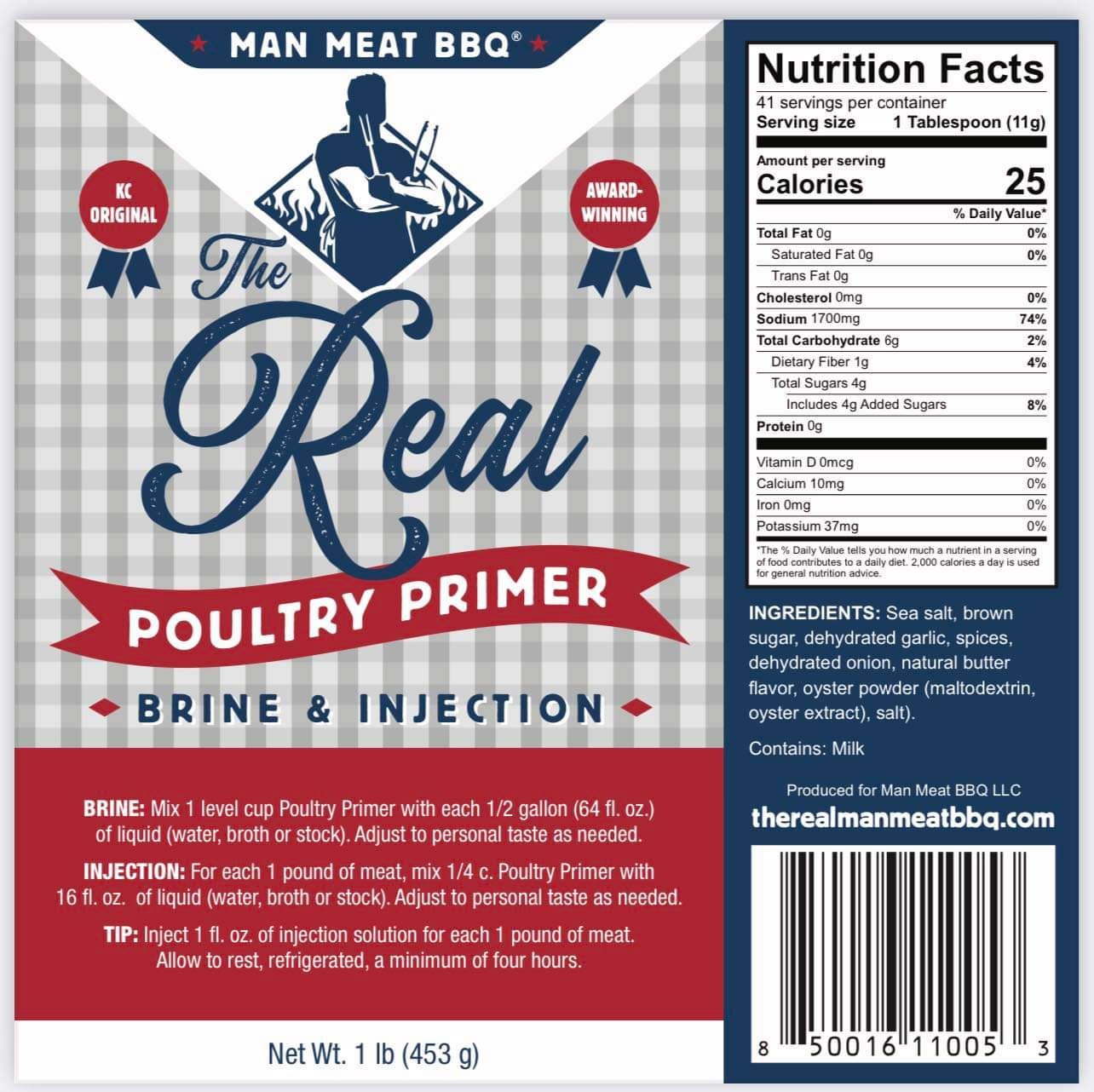 Man Meat BBQ: Poultry Primer, 1lb