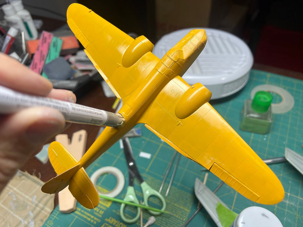 Two coats of yellow.