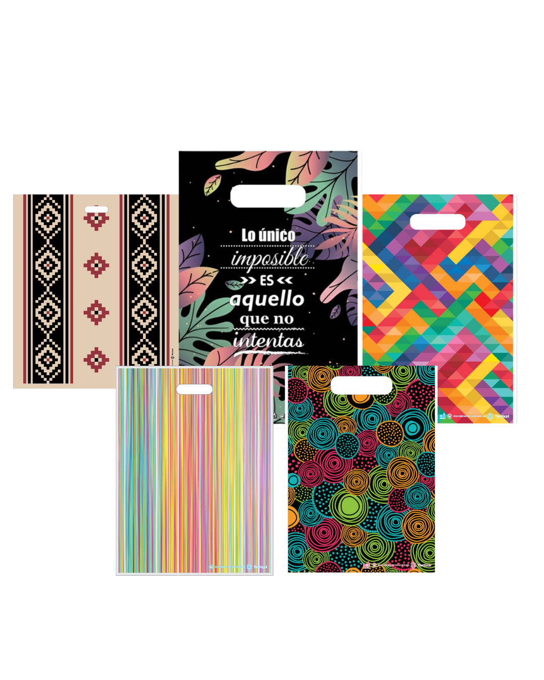 Bolsas riñon fantasia terlizzi surtido sin elección  x500 unid