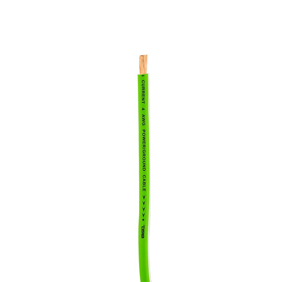 Thumbnail: DS18 PW-OFC4GA-50YGR 4-GA Ultra Flex 100% OFC Ground, Power Cable, 50 Feet, Green