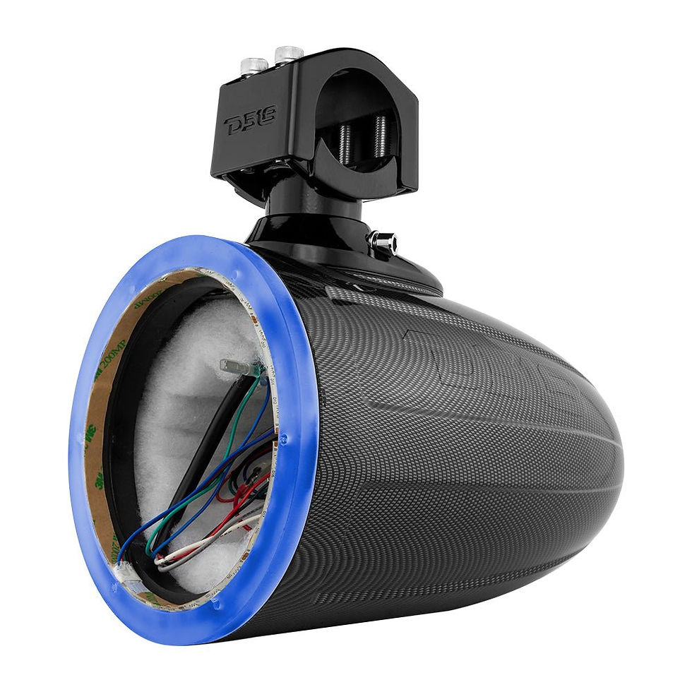 Thumbnail: NXL 6.5" Marine and Powersports Empty Tower LED RGB Lights -Black Carbon Fiber