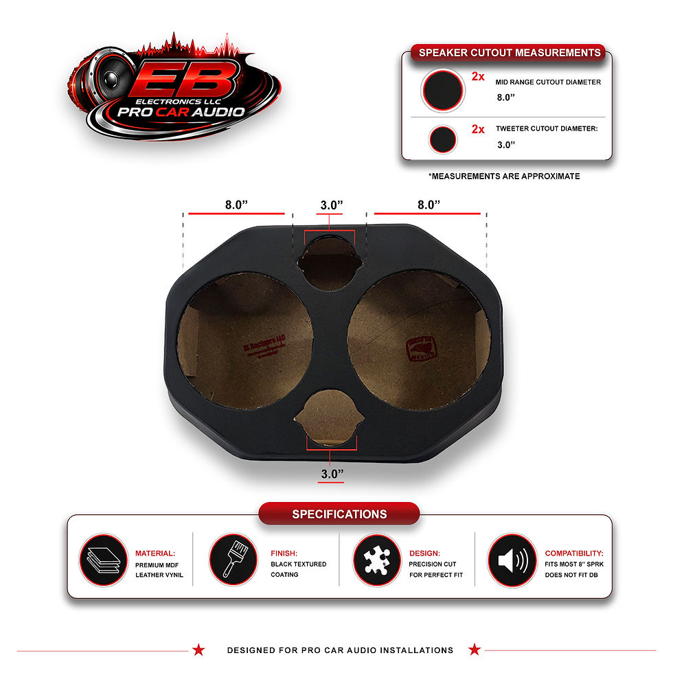 Thumbnail: Universal Speaker Panel 2x8" + 2x3" Tweeter – MDF Enclosure