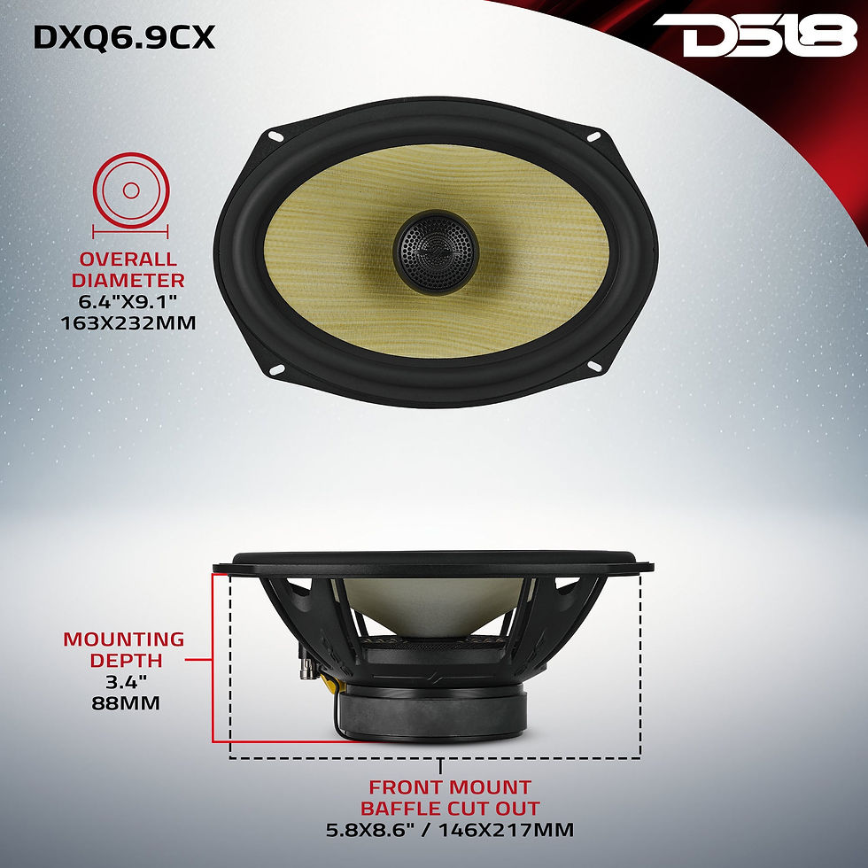 Thumbnail: DXQ 6x9" 2-Way Coaxial Speaker with Yellow Straw and Composite Foam Cone | 150W RMS 4-Ohm