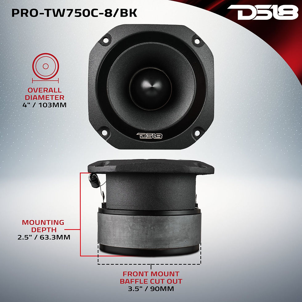 Thumbnail: 4" Super Bullet Tweeter with 1.5" Titanium Voice Coil and Oversized Ferrite Magnet 200 Watts 8-Ohm