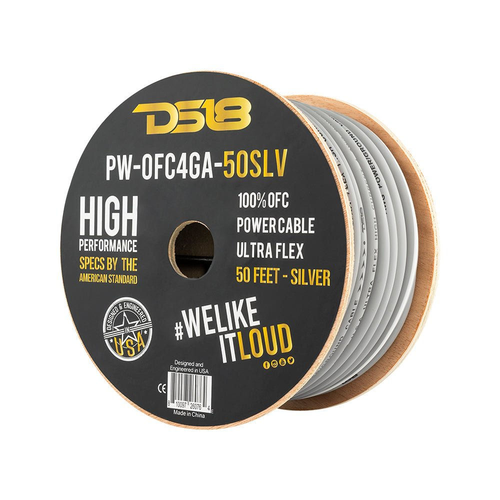 4-GA 100% OFC Ground, Power Cable, 50 Feet