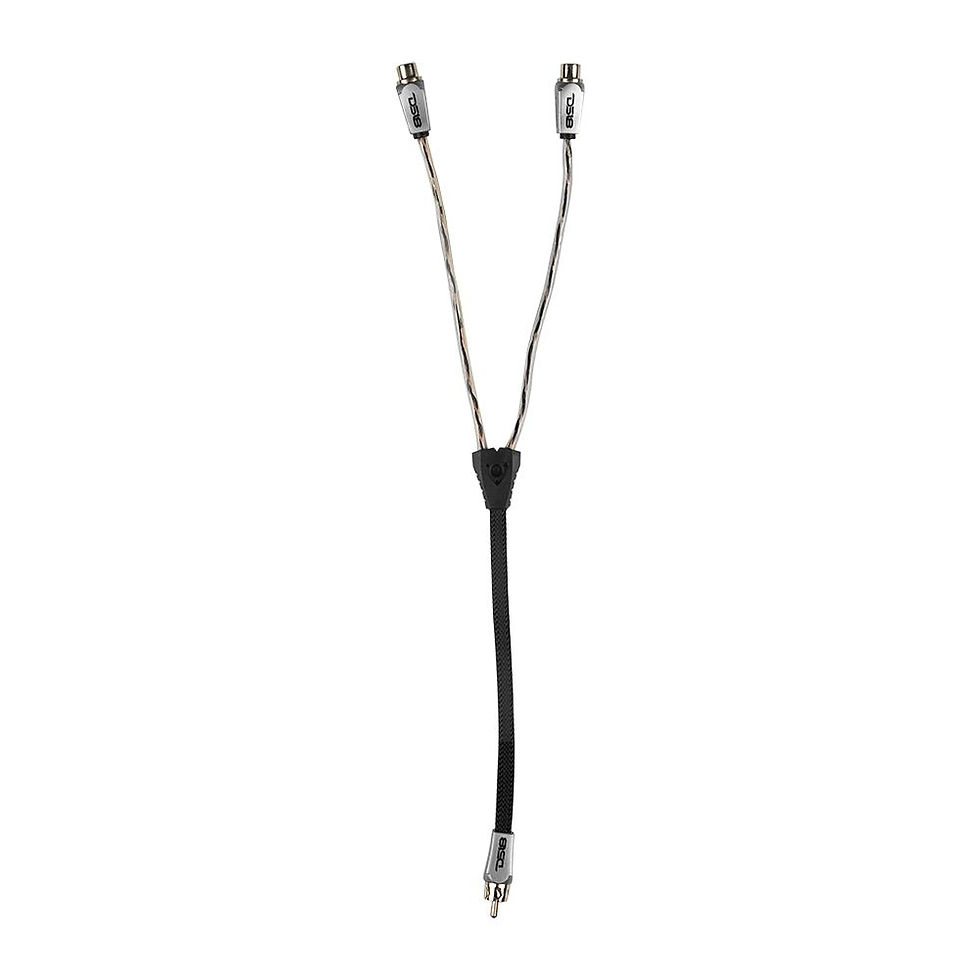 Thumbnail: Level 3 RCA 100% Copper OFC Y Connector  2 FEMALE to 1 MALE - BLACK - RED