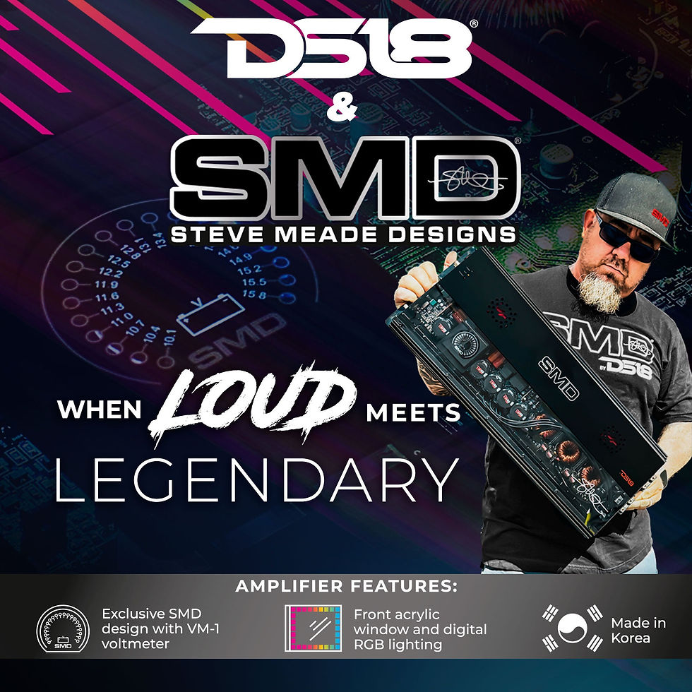 SMD Monoblock Amplifier with VM-1 Voltmeter and Digital LED Lights 2000W RMS at 1-ohm - Steve Meade Designs