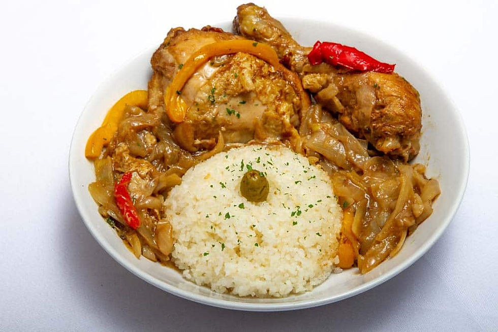 Assiette de Yassa au poulet