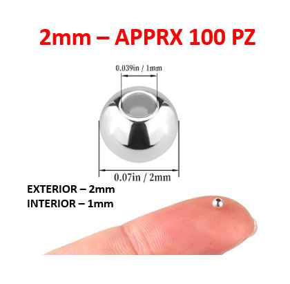 Miniatura: Cuentas Niqueladas (100 pz)