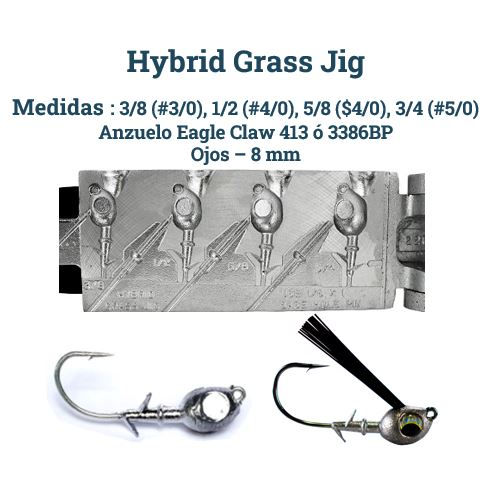 Do-It Hybrid Grass Jig Mold HGJ-4-A – Make 3/8, 1/2, 5/8, 3/4 Oz Sizes