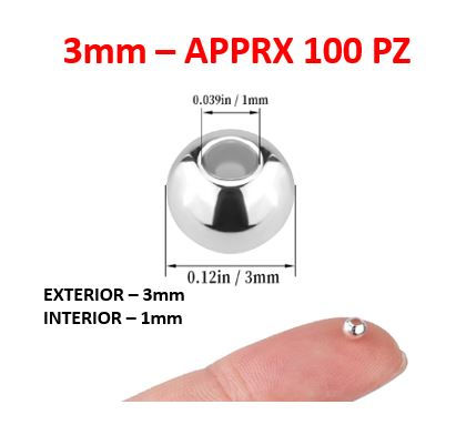 Miniatura: Cuentas Niqueladas (100 pz)