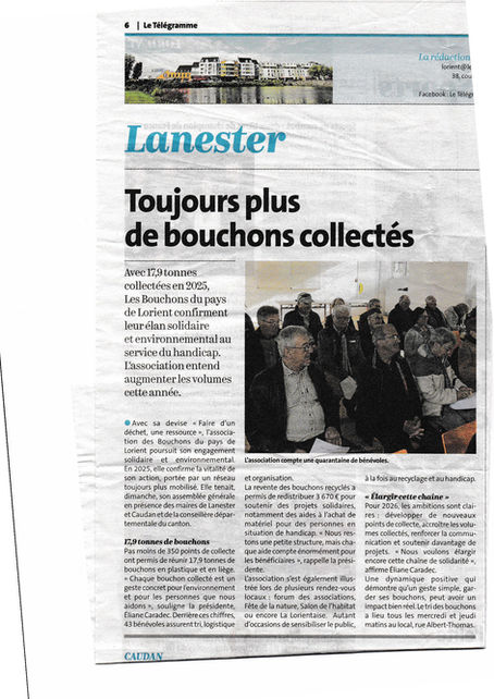 Toujours plus de bouchons collectés