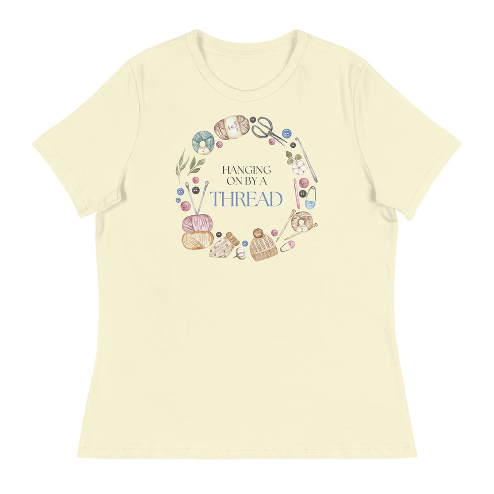 Thumbnail: Hanging on by a Thread Women's Relaxed T-Shirt