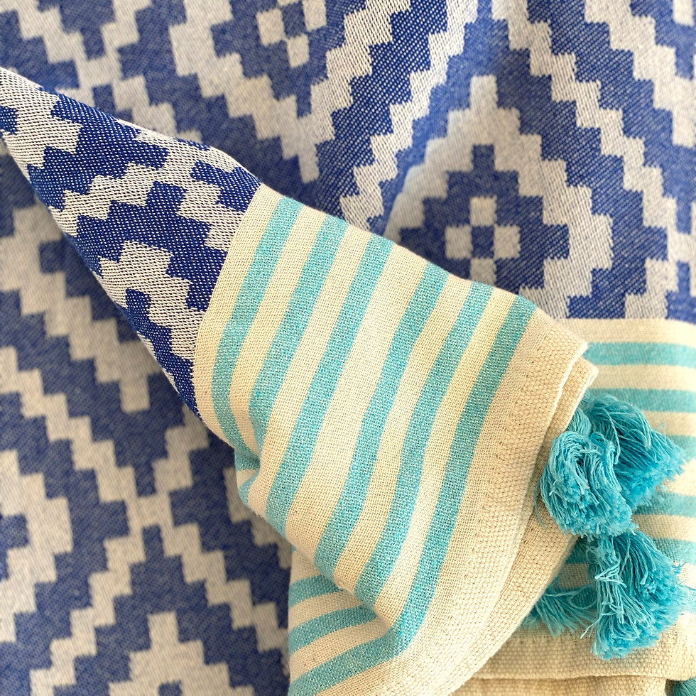Thumbnail: Merida Turkish Towel / Blanket - Blue
