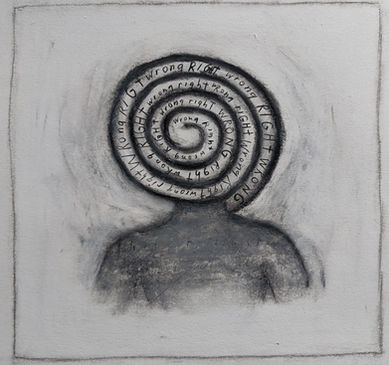 pastel and graphite drawing