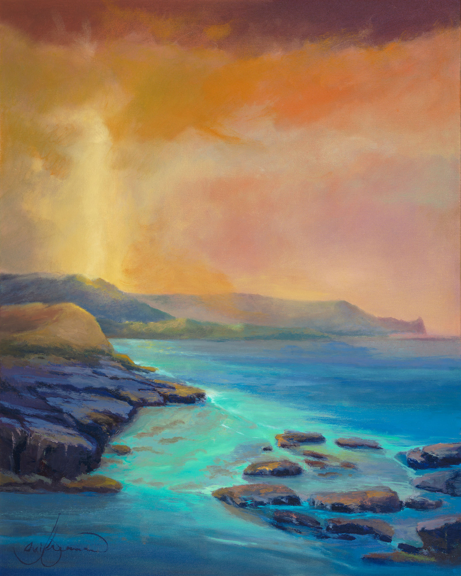 Queen's Bath Evening Glow