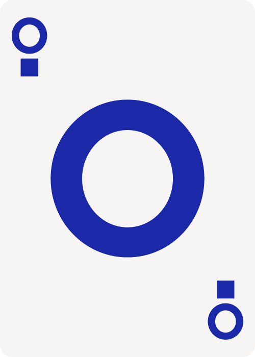 bohemian poker card circle square