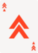 bohemian poker card double peak triangle