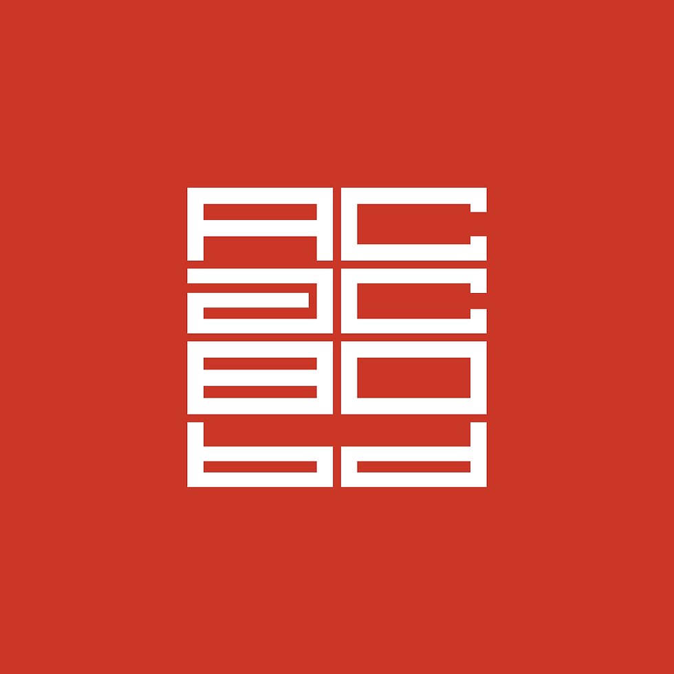 mahamudra font alphabet AaBbCcDd red reversed