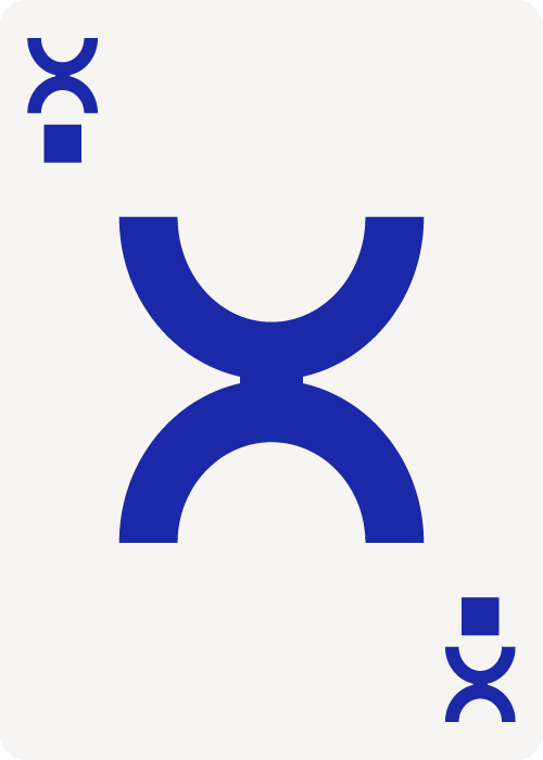 bohemian poker card double curve square