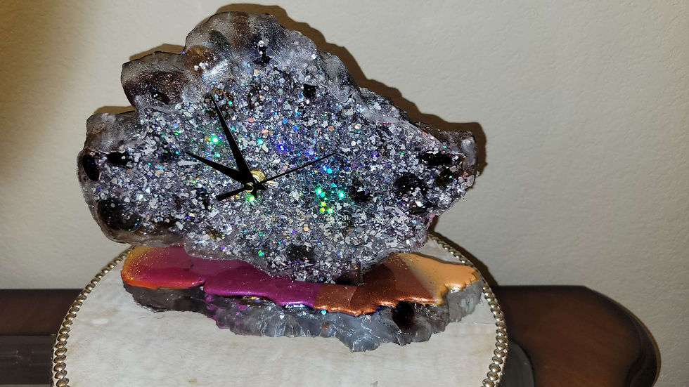 Thumbnail: Rock Clock Glitter with Orange,Red base