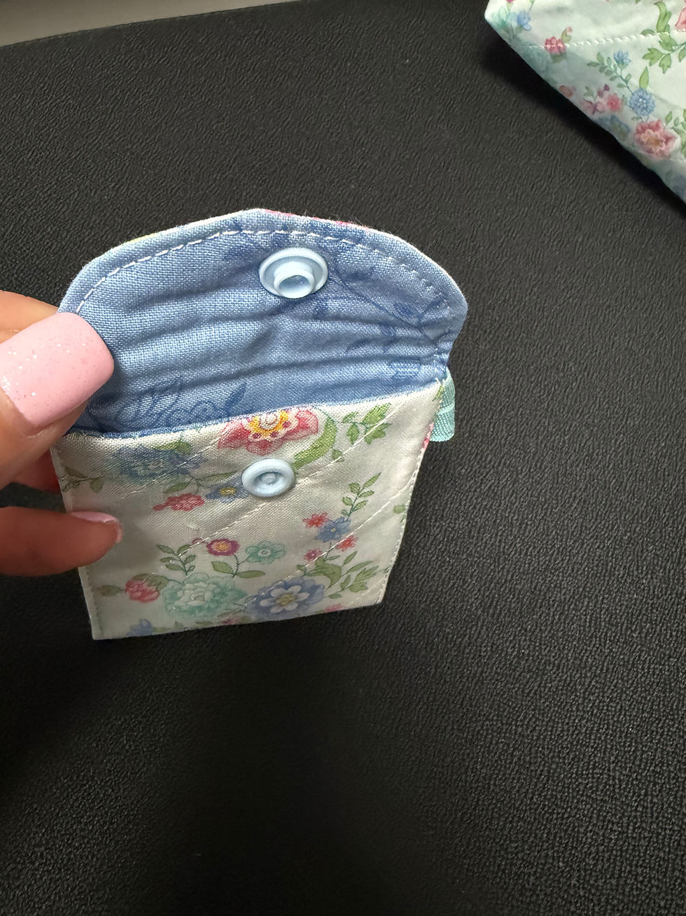 Thumbnail: Handmade Quilted AirPods Case with Keychain
