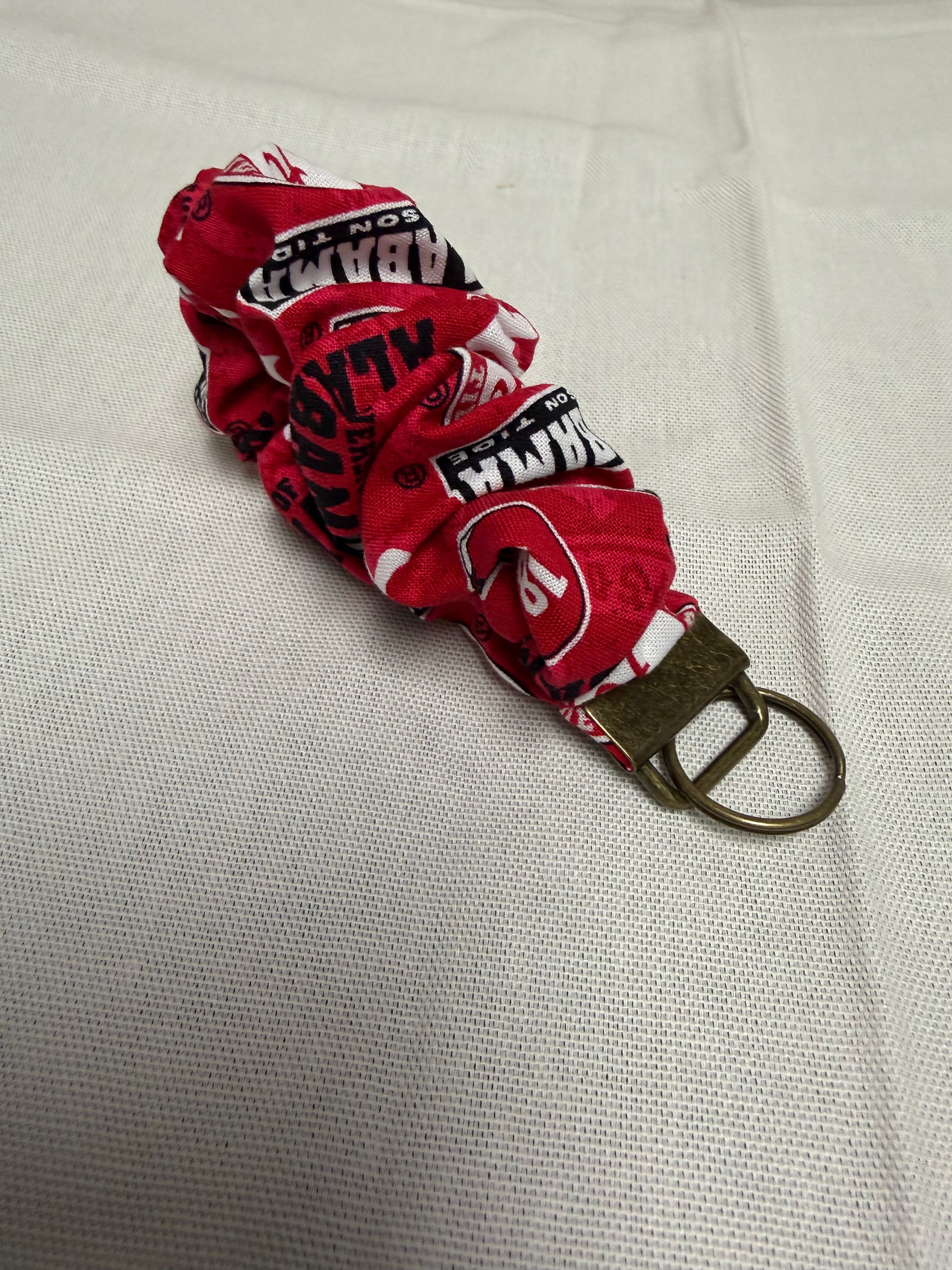 University of Alabama Scrunchie Keychain Wristlet