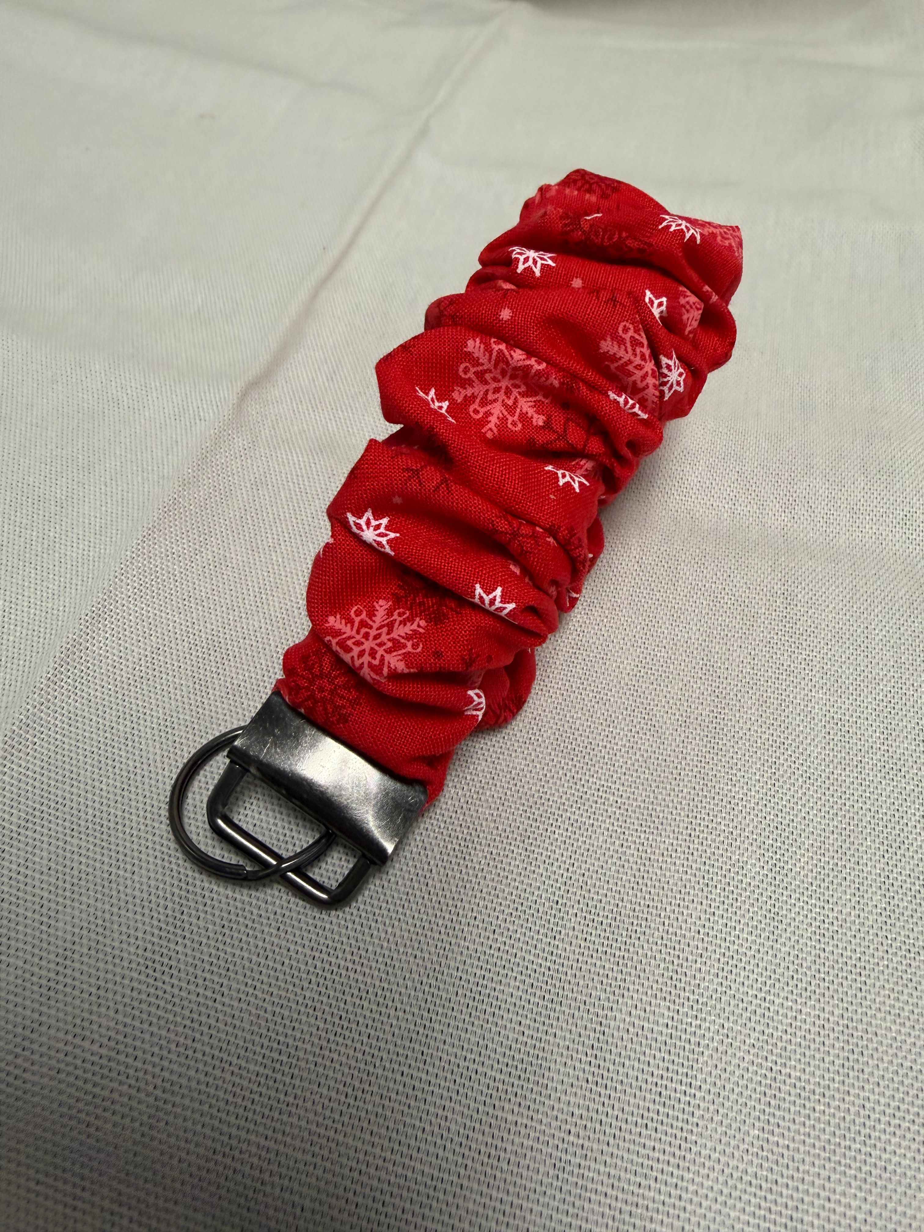Holiday Scrunchie Keychain Wristlet