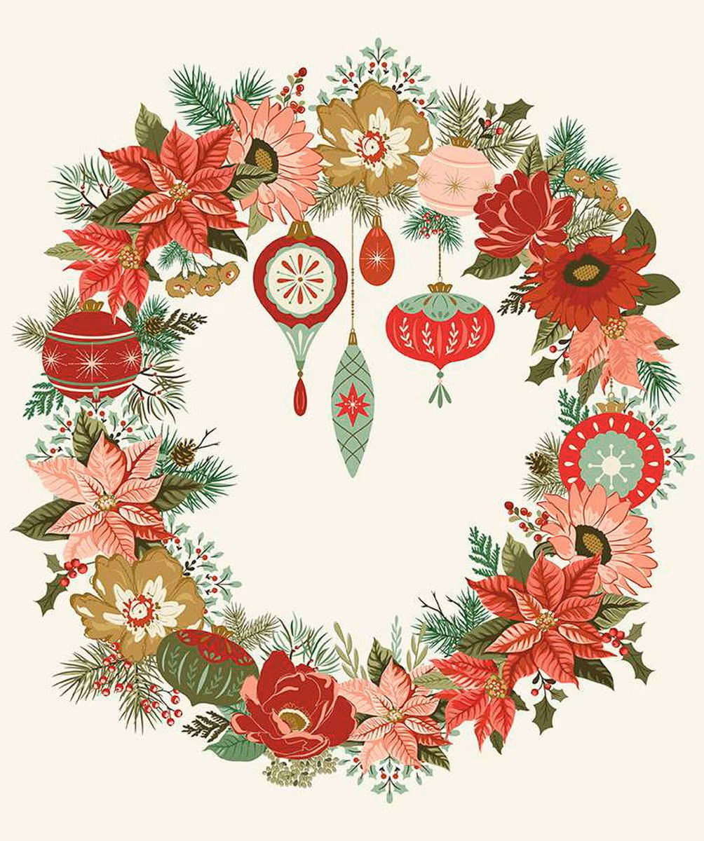Riley Blake Glisten Wreath Panel