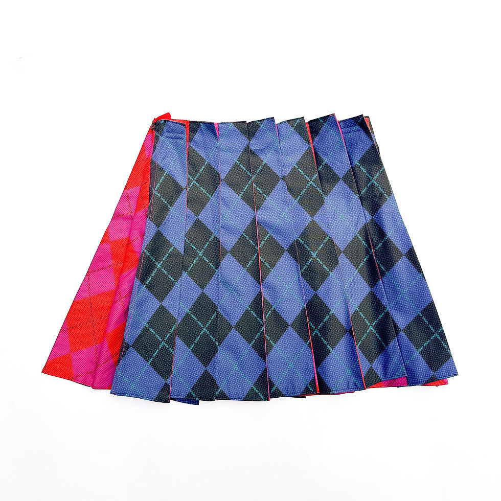 Thumbnail: Argyle Flip Pleat Mini Skirt