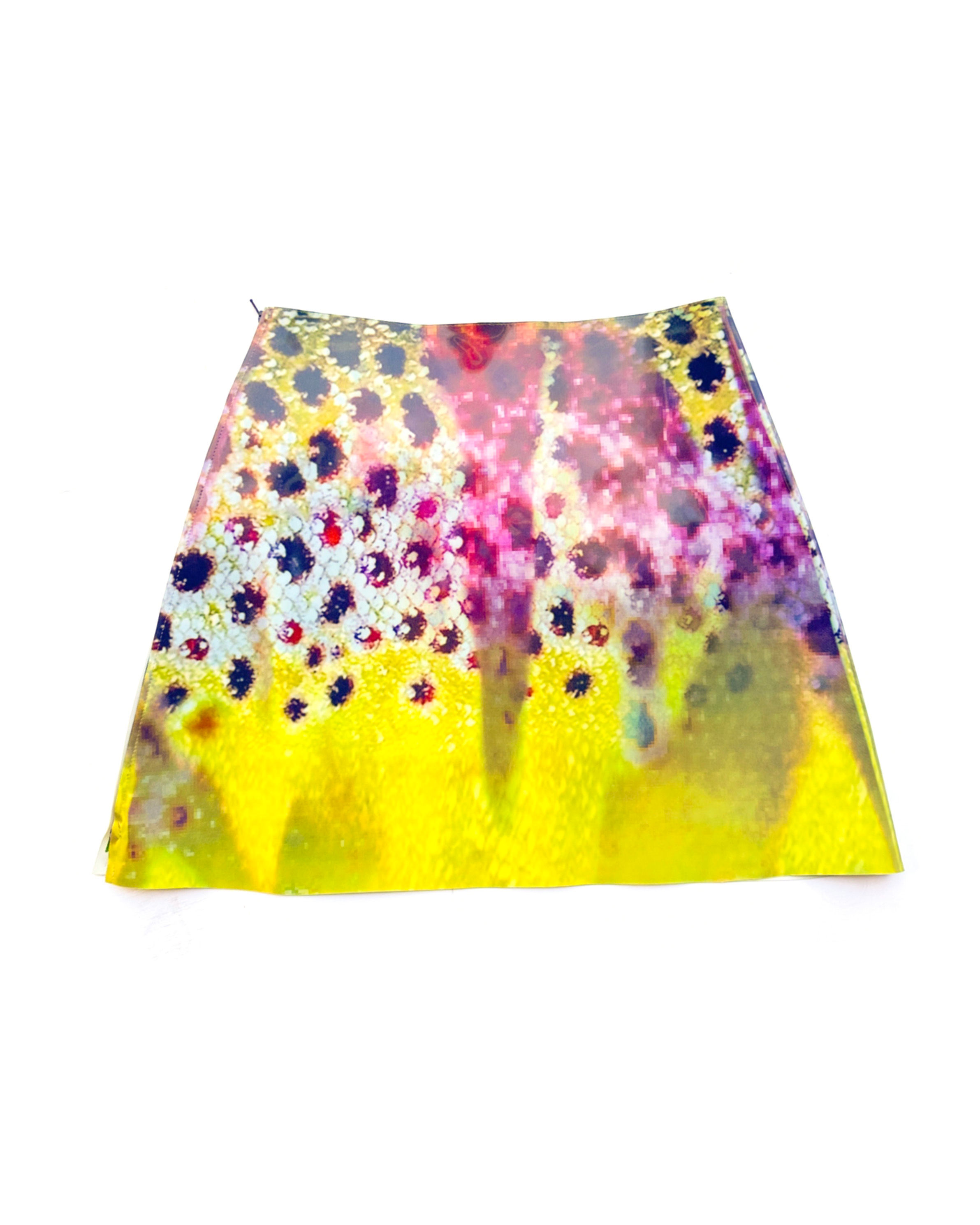 Fish Skin Printed Lenticular Mini Skirt