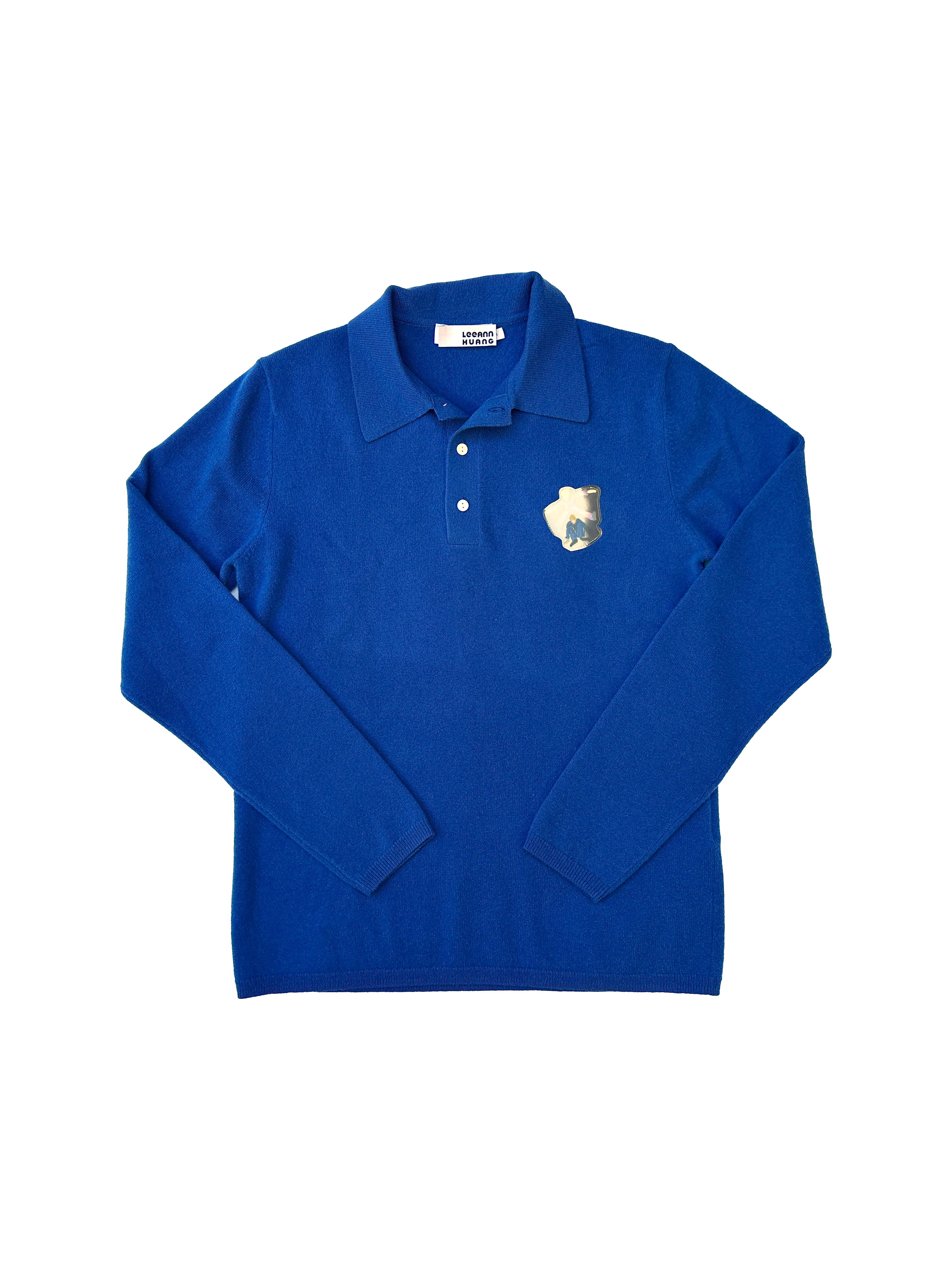 Dancer Blue Long Sleeve Polo