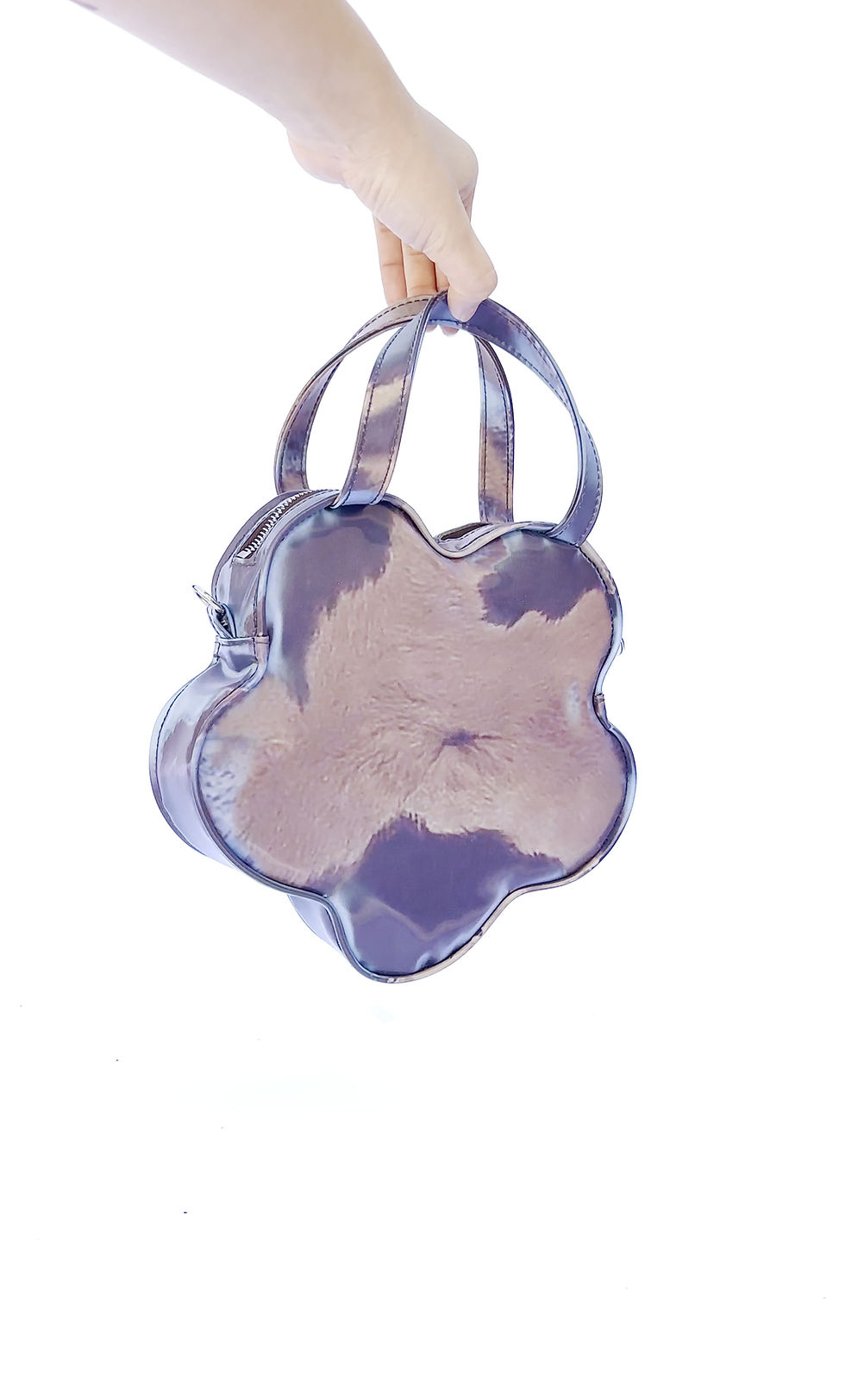 Thumbnail: Blueberry Cow Flower Mini Handbag