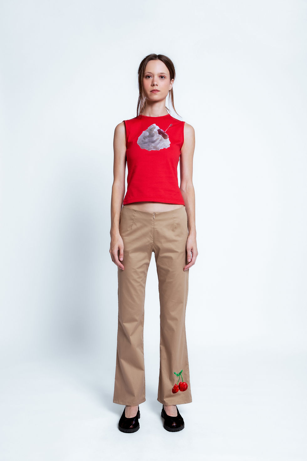 Thumbnail: Cherry Whipped Patch Crew Tank - Last 1 Left