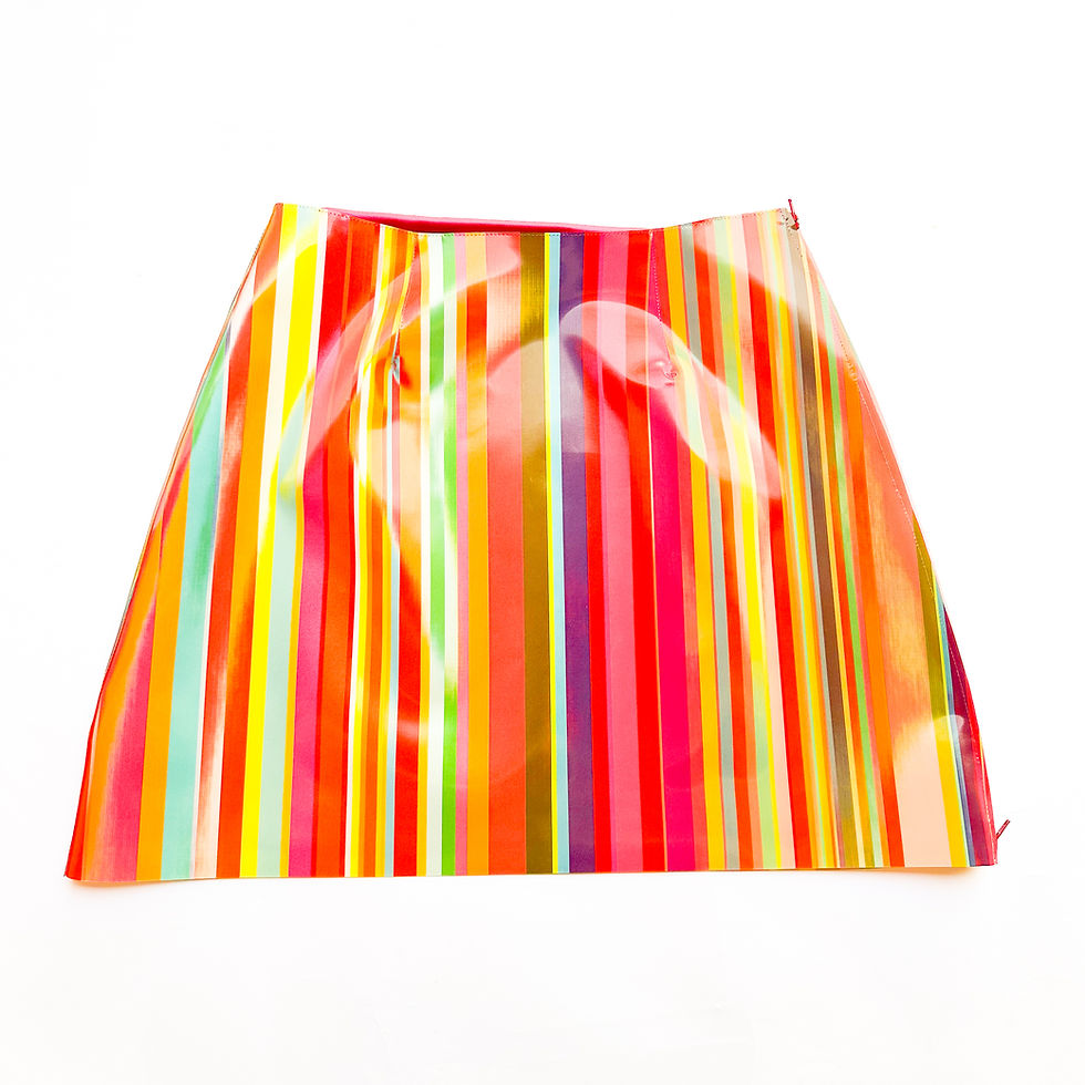 Thumbnail: Lenticular Striped Mini Skirt