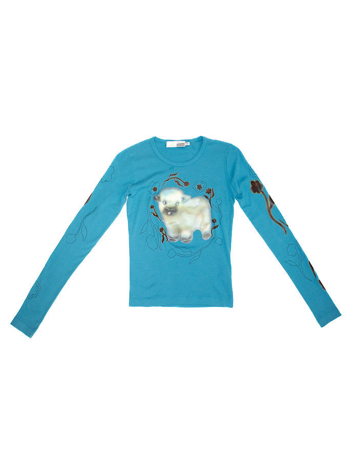 Baby Calf Embroidered Long Sleeve T-Shirt