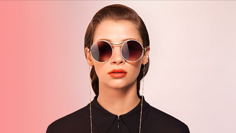 minimal premium lifestyle photography advertising for sunglasses inspired by sunset