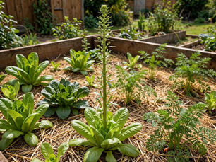 Bolting lettuce in raised bed - July growing guide UK