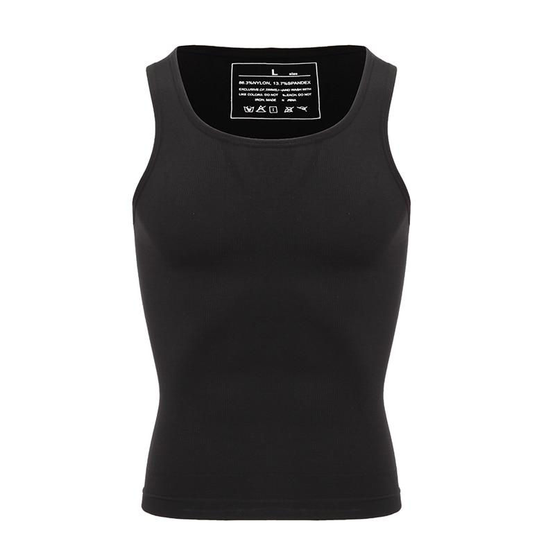 Miniature : Mens Body Shaper Slimming Shirt Compression Vest Elastic Slim Underwear Shapewea