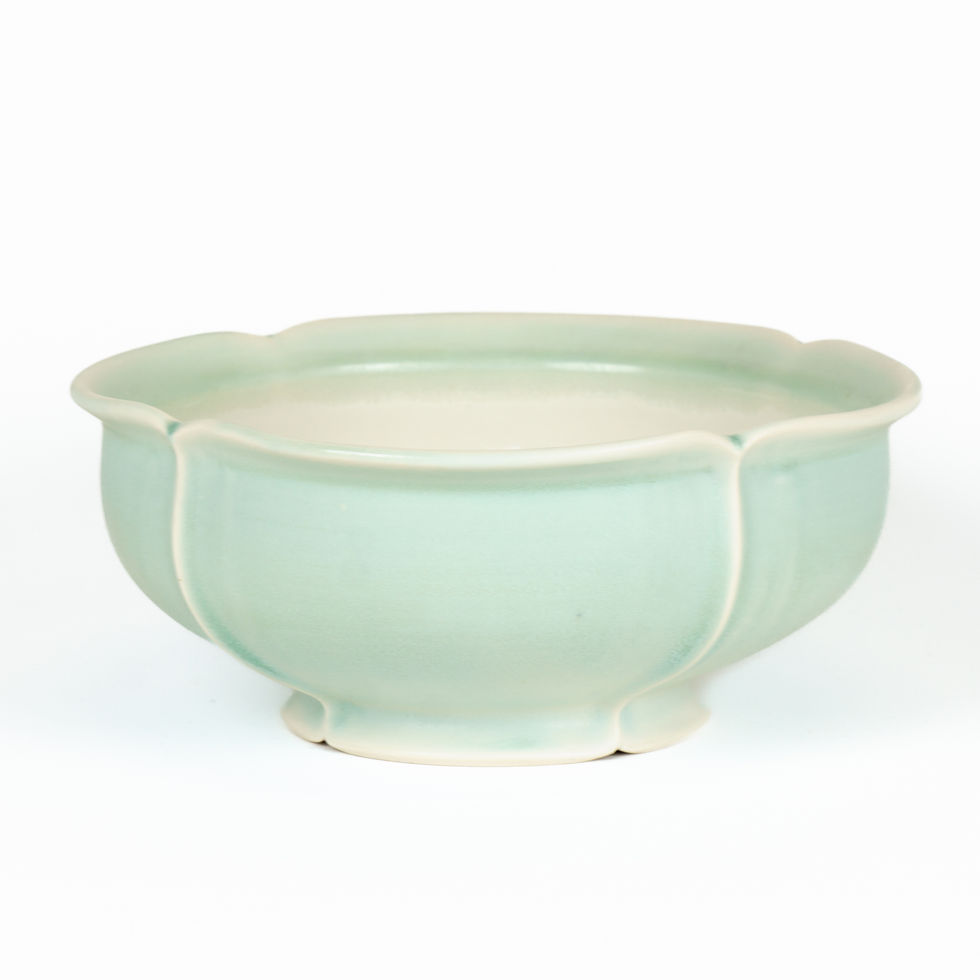 Satin Mint Serving Bowl