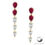 Thumbnail: Pear Shape Ruby and Diamond Drop Earrings