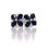Thumbnail: Sapphire & Diamond Accent Flower Stud Earrings