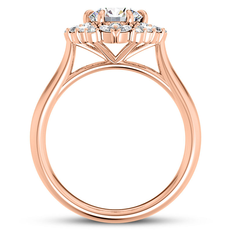 Thumbnail: Royal Crown Halo Diamond Engagement Ring