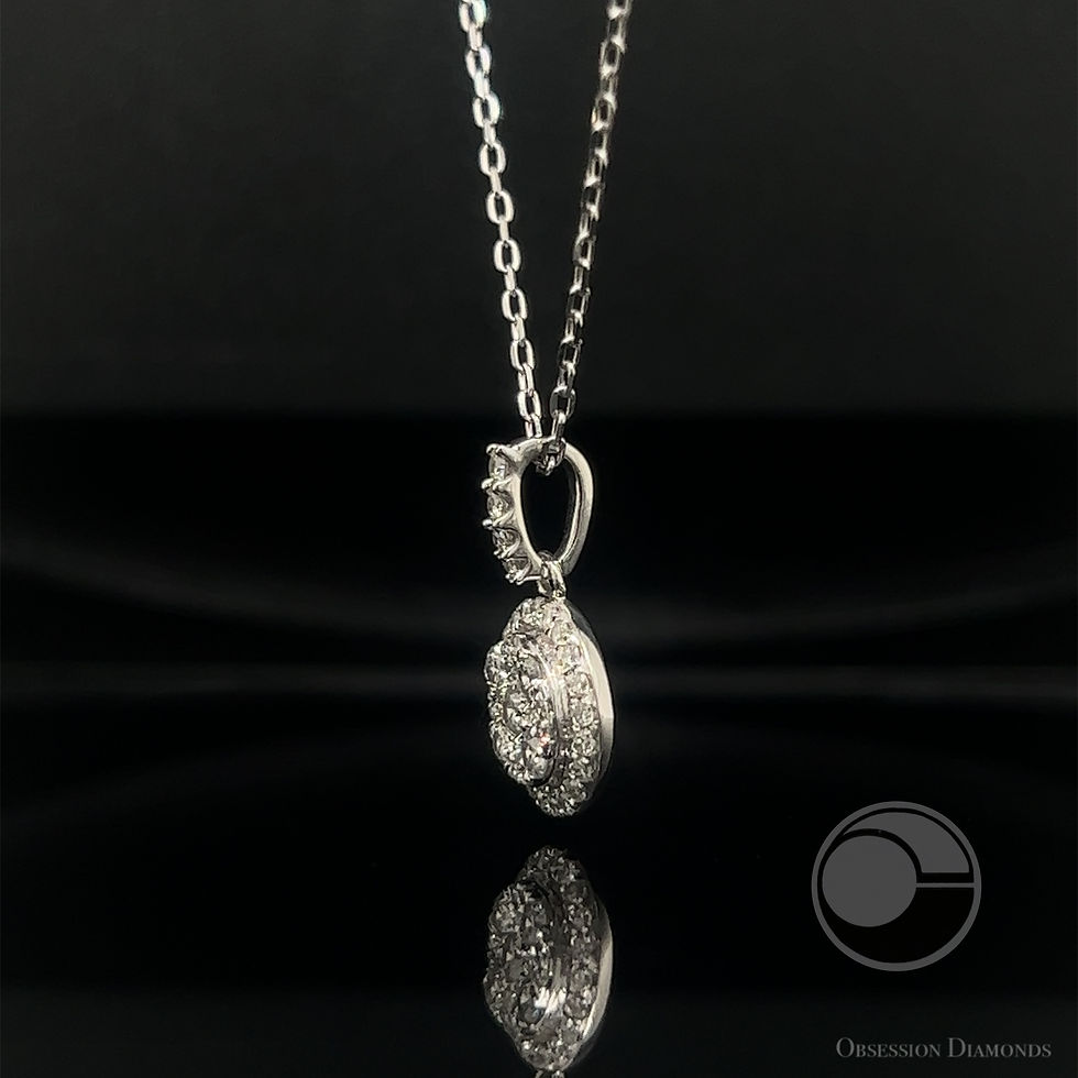 Thumbnail: Diamond Halo Circle  Pendant